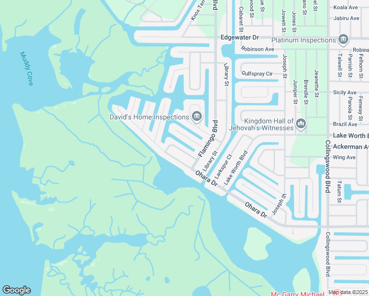 map of restaurants, bars, coffee shops, grocery stores, and more near 17146 Marydale Road in Port Charlotte