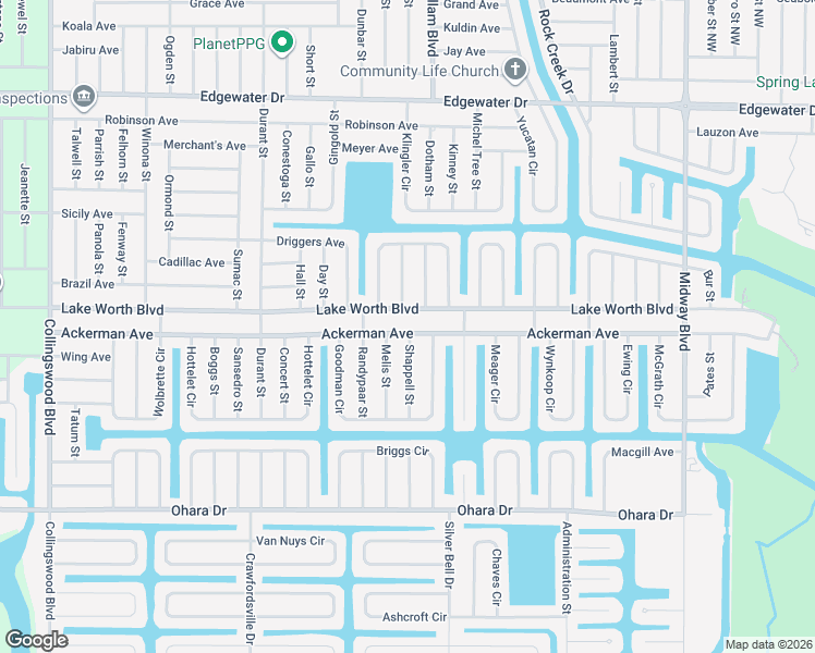 map of restaurants, bars, coffee shops, grocery stores, and more near 18460 Ackerman Avenue in Port Charlotte