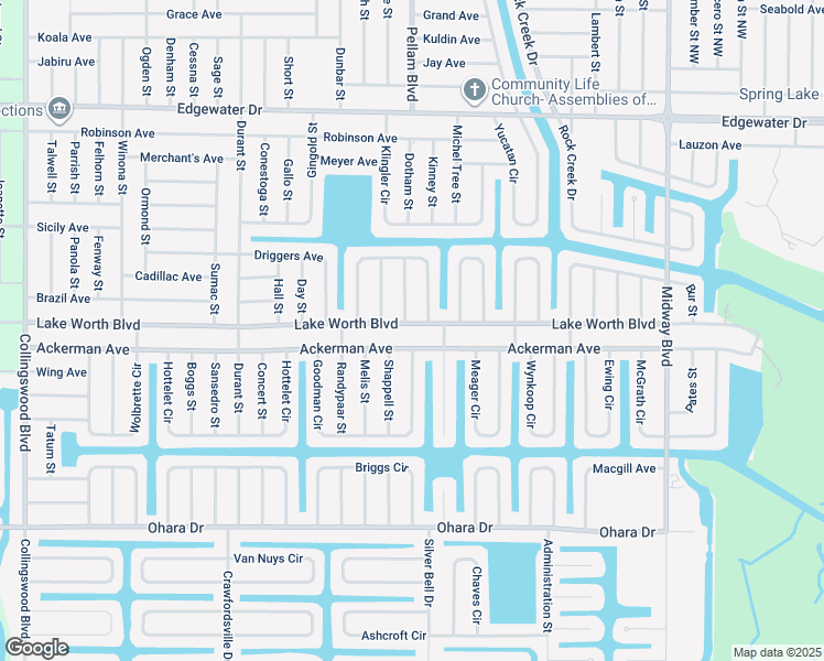 map of restaurants, bars, coffee shops, grocery stores, and more near 18493 Lake Worth Boulevard in Port Charlotte