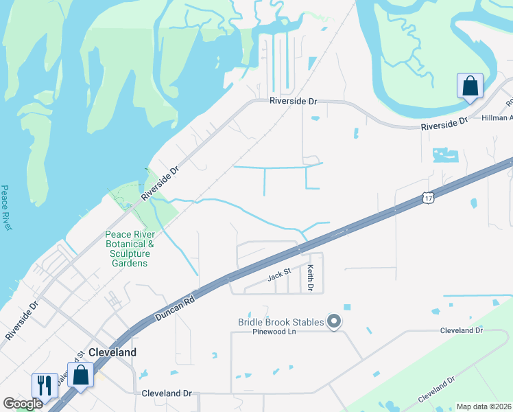 map of restaurants, bars, coffee shops, grocery stores, and more near 6359 Riverside Drive in Punta Gorda