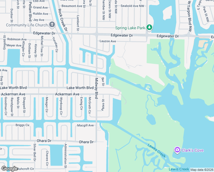 map of restaurants, bars, coffee shops, grocery stores, and more near 18850 Lake Worth Boulevard in Port Charlotte