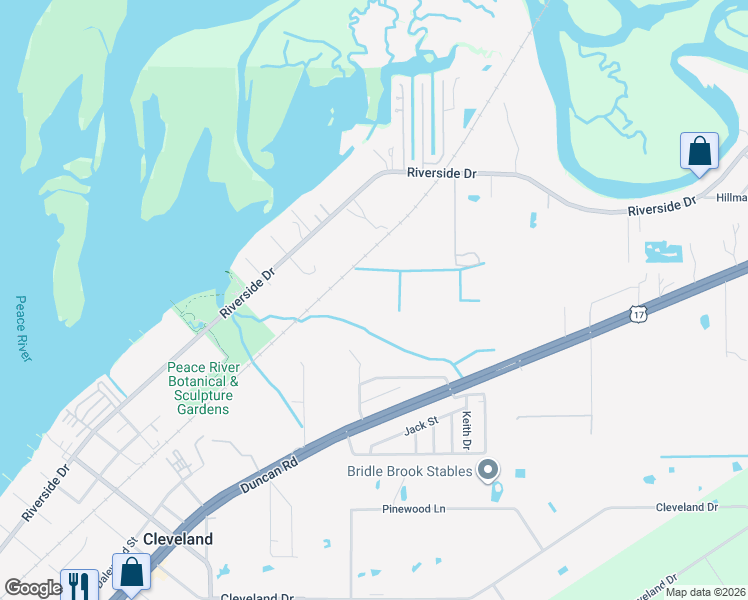 map of restaurants, bars, coffee shops, grocery stores, and more near 6359 Riverside Drive in Punta Gorda