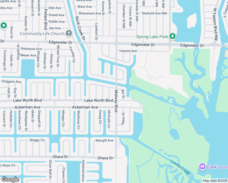 map of restaurants, bars, coffee shops, grocery stores, and more near 19339 Midway Boulevard in Port Charlotte