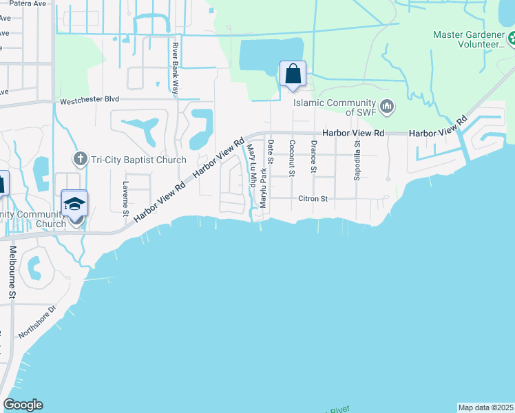 map of restaurants, bars, coffee shops, grocery stores, and more near 106 Mary Lu Mobile Home Park in Punta Gorda