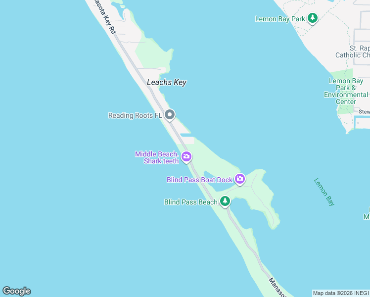 map of restaurants, bars, coffee shops, grocery stores, and more near 6785 Manasota Key Road in Englewood