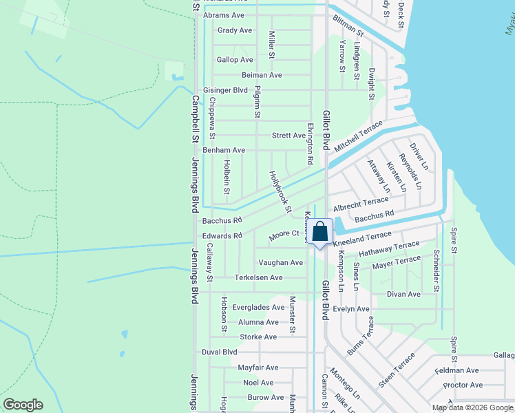 map of restaurants, bars, coffee shops, grocery stores, and more near 12156 Bacchus Road in Port Charlotte