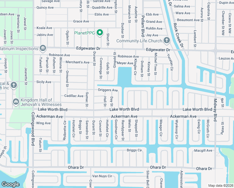 map of restaurants, bars, coffee shops, grocery stores, and more near 18409 Driggers Avenue in Port Charlotte
