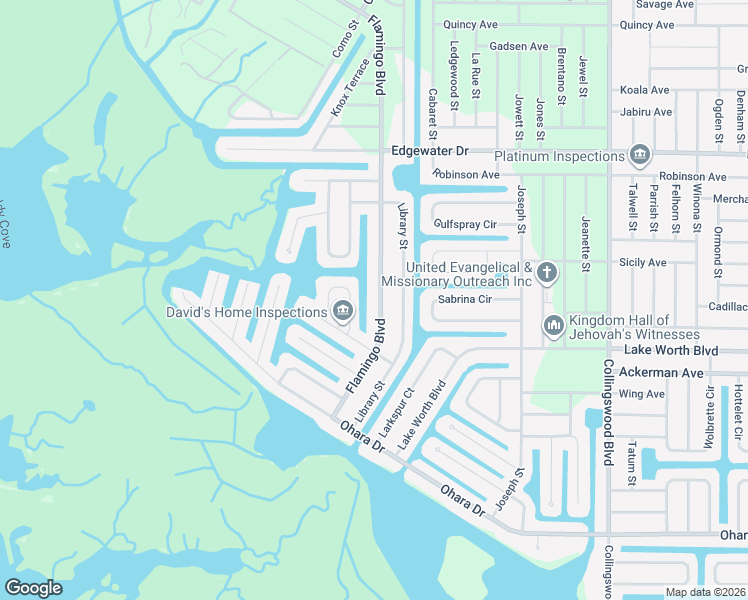 map of restaurants, bars, coffee shops, grocery stores, and more near 4206 Flamingo Boulevard in Port Charlotte