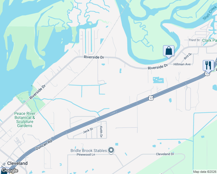 map of restaurants, bars, coffee shops, grocery stores, and more near 4685 Duncan Road in Punta Gorda