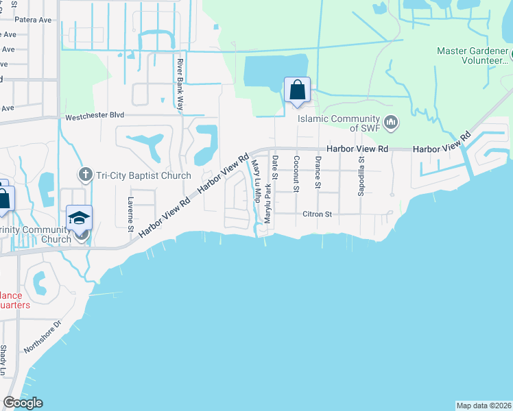 map of restaurants, bars, coffee shops, grocery stores, and more near 98 Mary Lu Mobile Home Park in Punta Gorda
