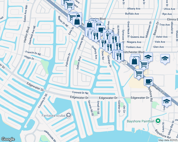 map of restaurants, bars, coffee shops, grocery stores, and more near 641 Sharon Circle in Port Charlotte