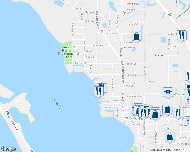 map of restaurants, bars, coffee shops, grocery stores, and more near 865 Harvard Street in Englewood