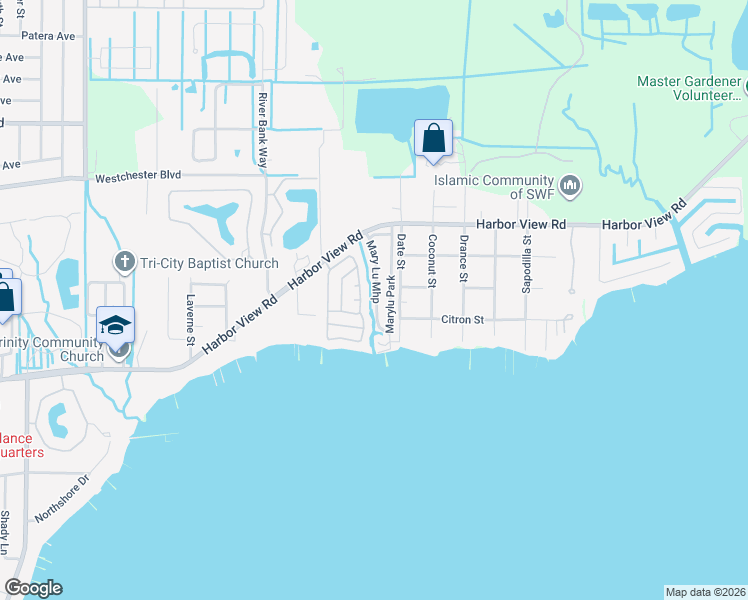 map of restaurants, bars, coffee shops, grocery stores, and more near 98 Mary Lu Mobile Home Park in Punta Gorda