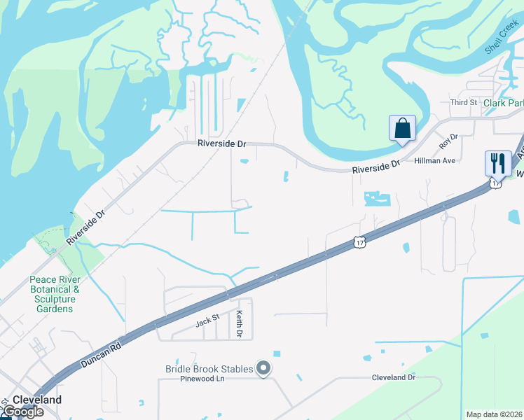 map of restaurants, bars, coffee shops, grocery stores, and more near 4685 Duncan Road in Punta Gorda