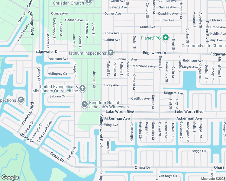 map of restaurants, bars, coffee shops, grocery stores, and more near 4202 Talheim Street in Port Charlotte