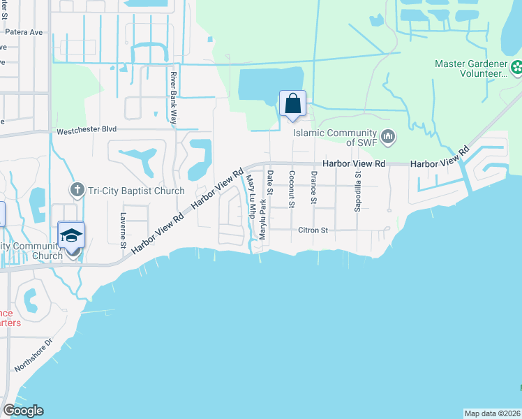 map of restaurants, bars, coffee shops, grocery stores, and more near 139 Date Street in Port Charlotte