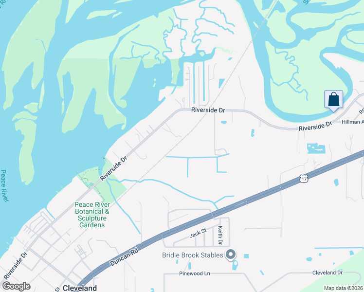 map of restaurants, bars, coffee shops, grocery stores, and more near 6601 Riverside Drive in Punta Gorda