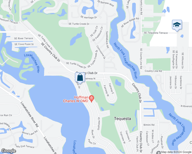 map of restaurants, bars, coffee shops, grocery stores, and more near 326 Fairway North in Jupiter