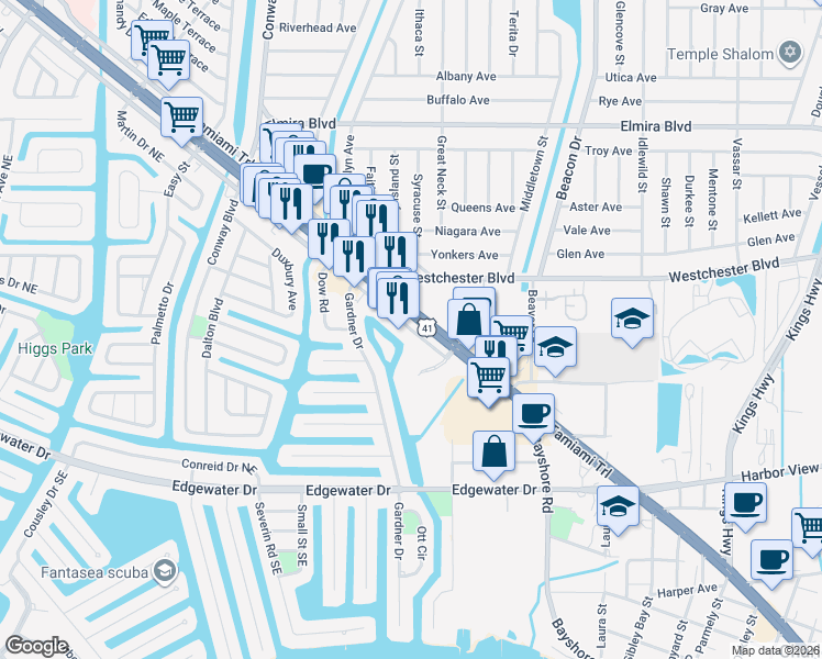 map of restaurants, bars, coffee shops, grocery stores, and more near 4069 S Tamiami Trail in Port Charlotte
