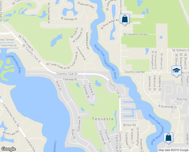 map of restaurants, bars, coffee shops, grocery stores, and more near 283 Country Club Drive in Jupiter