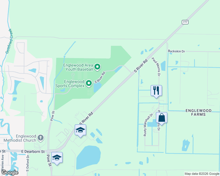 map of restaurants, bars, coffee shops, grocery stores, and more near in North Port