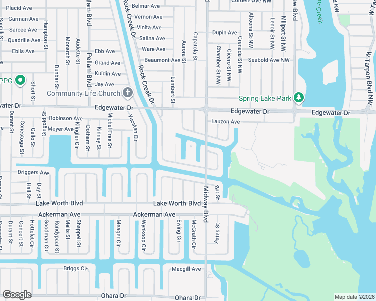 map of restaurants, bars, coffee shops, grocery stores, and more near 4131 Corn Street in Port Charlotte
