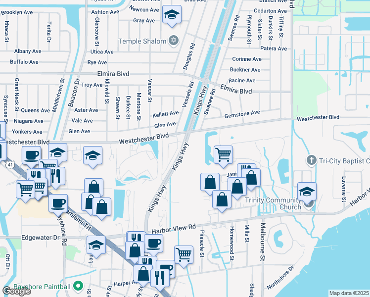 map of restaurants, bars, coffee shops, grocery stores, and more near 4024-4046 Kings Highway in Punta Gorda
