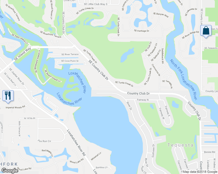 map of restaurants, bars, coffee shops, grocery stores, and more near 9806 Southeast Landing Place in Jupiter