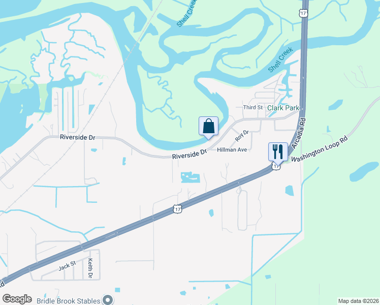 map of restaurants, bars, coffee shops, grocery stores, and more near 7754 Riverside Drive in Punta Gorda