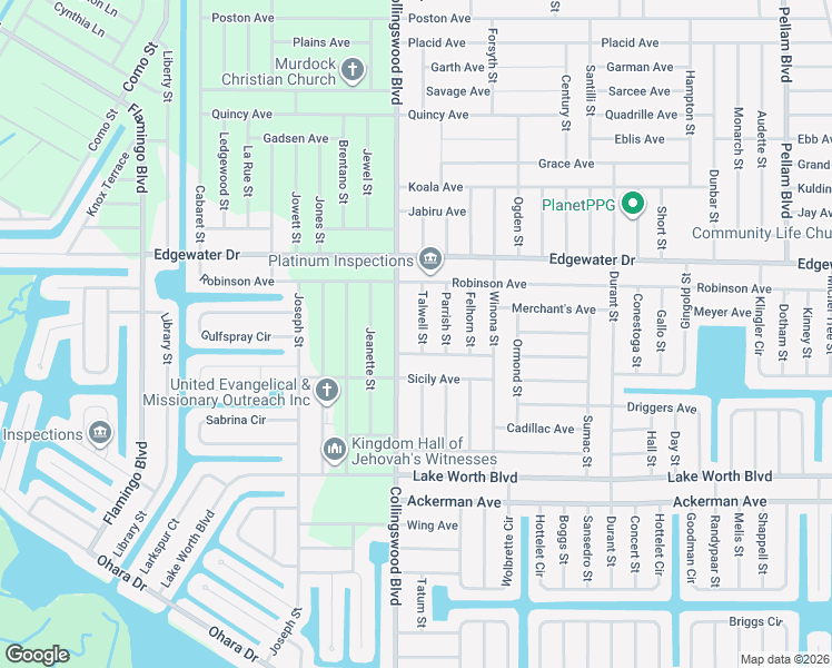map of restaurants, bars, coffee shops, grocery stores, and more near 4097 Talwell Street in Port Charlotte