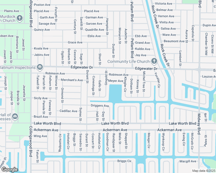 map of restaurants, bars, coffee shops, grocery stores, and more near 4088 Gingold Street in Port Charlotte