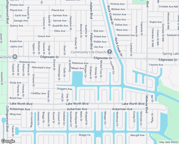 map of restaurants, bars, coffee shops, grocery stores, and more near 4083 Dotham Street in Port Charlotte