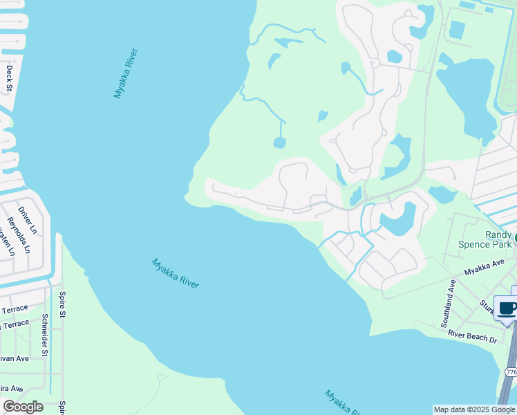 map of restaurants, bars, coffee shops, grocery stores, and more near 4646 Club Drive in Port Charlotte