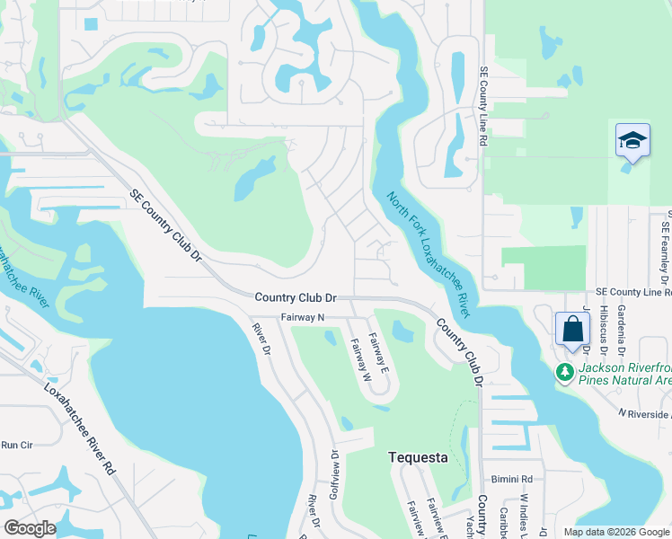 map of restaurants, bars, coffee shops, grocery stores, and more near 206 SE Turtle Creek Dr in Tequesta