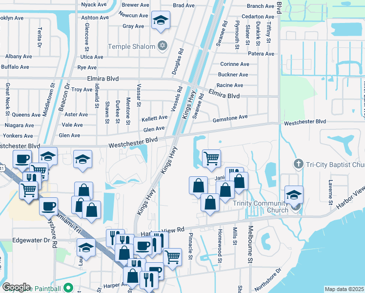 map of restaurants, bars, coffee shops, grocery stores, and more near 4024 Kings Highway in Punta Gorda
