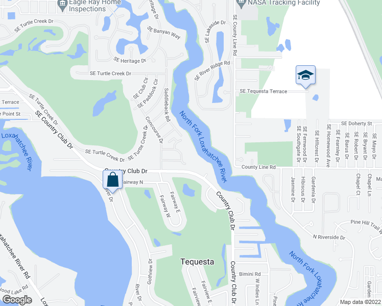 map of restaurants, bars, coffee shops, grocery stores, and more near 19101 Southeast Sea Turtle Court in Jupiter