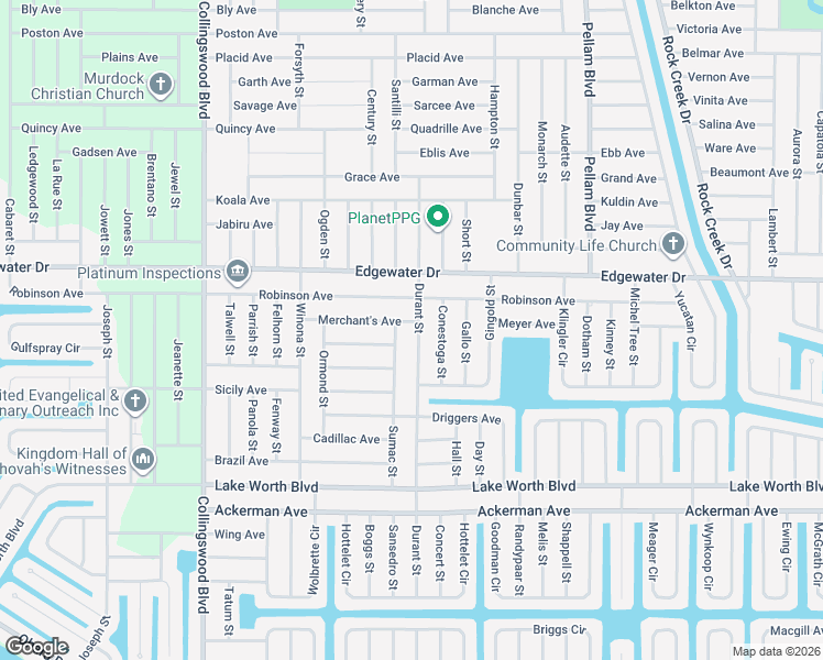 map of restaurants, bars, coffee shops, grocery stores, and more near 18251 Merchant's Avenue in Port Charlotte