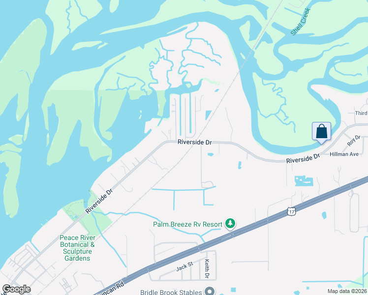 map of restaurants, bars, coffee shops, grocery stores, and more near 6721 Riverside Drive in Punta Gorda