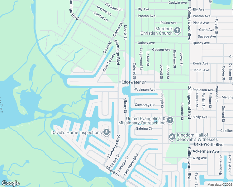 map of restaurants, bars, coffee shops, grocery stores, and more near 4040 Flamingo Boulevard in Port Charlotte