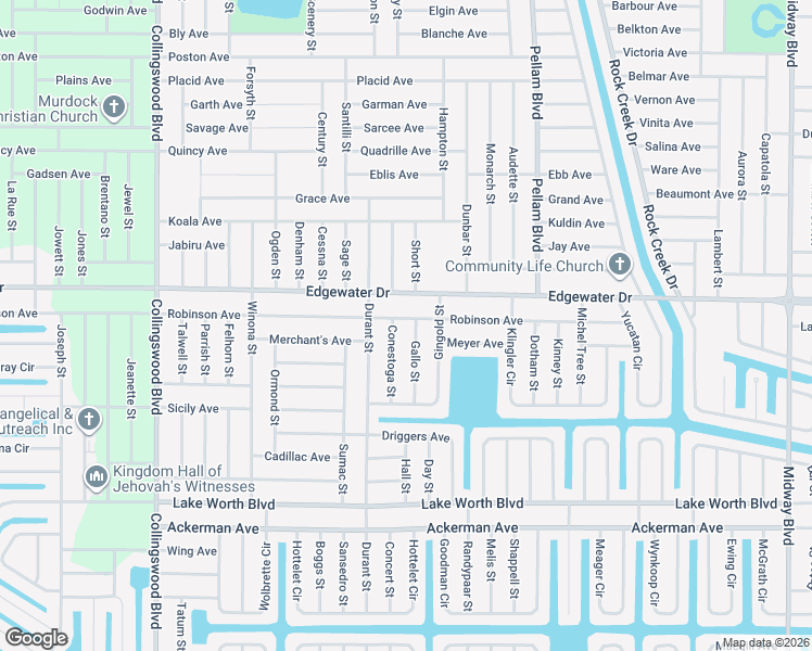 map of restaurants, bars, coffee shops, grocery stores, and more near 18324 Robinson Avenue in Port Charlotte
