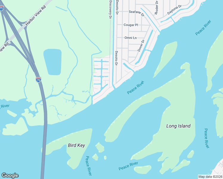 map of restaurants, bars, coffee shops, grocery stores, and more near 3690 Peace River Drive in Punta Gorda
