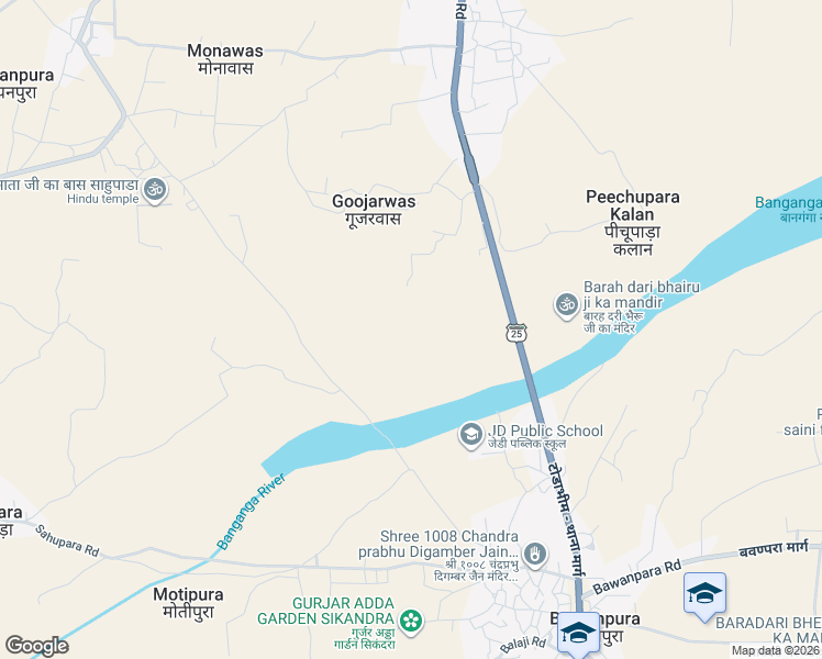 map of restaurants, bars, coffee shops, grocery stores, and more near in Dausa