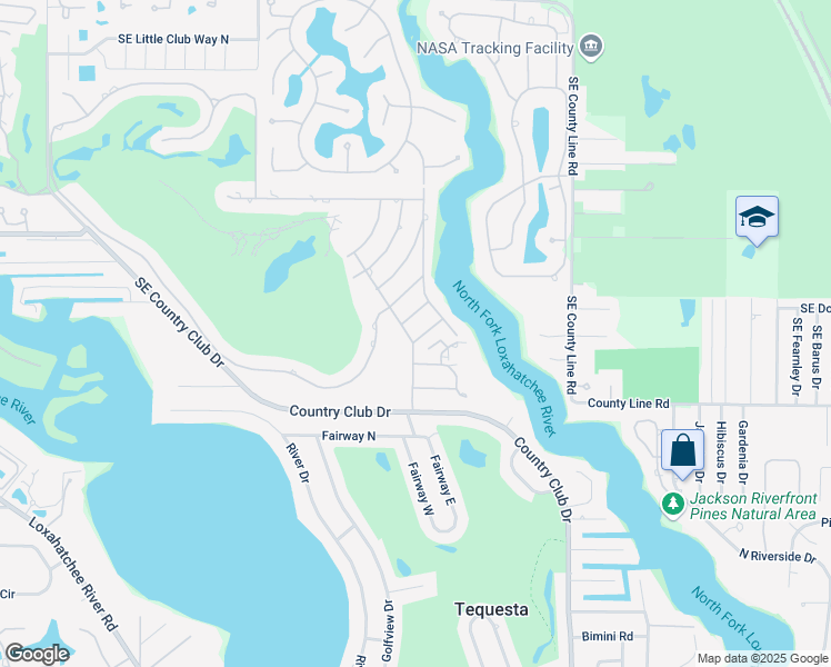 map of restaurants, bars, coffee shops, grocery stores, and more near 4 Bridlepath Circle in Tequesta