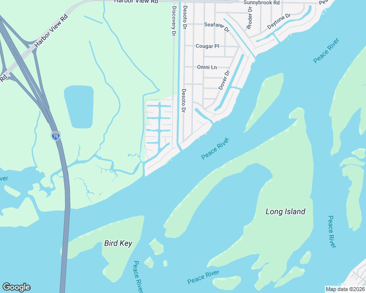 map of restaurants, bars, coffee shops, grocery stores, and more near 3690 Peace River Drive in Punta Gorda