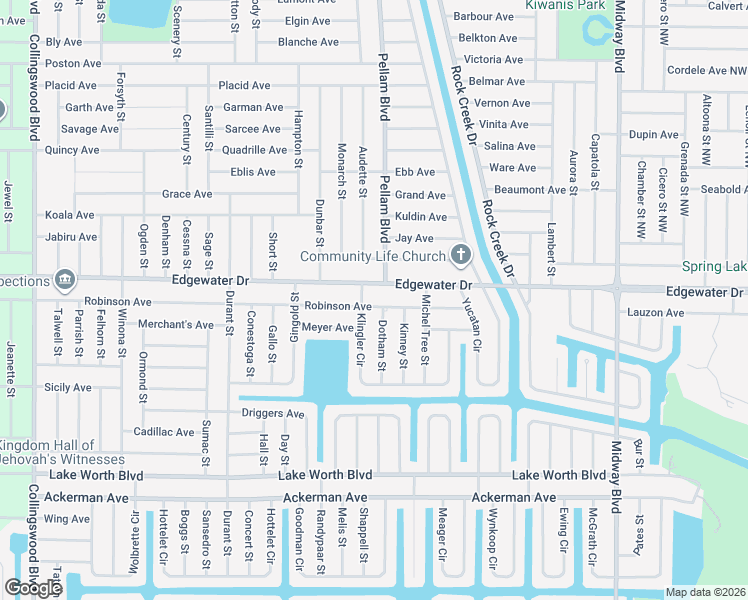 map of restaurants, bars, coffee shops, grocery stores, and more near 18474 Robinson Avenue in Port Charlotte