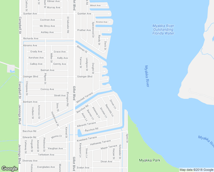 map of restaurants, bars, coffee shops, grocery stores, and more near 12454 Mitchell Terrace in Port Charlotte