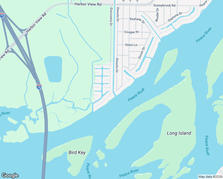 map of restaurants, bars, coffee shops, grocery stores, and more near 3690 Peace River Drive in Punta Gorda