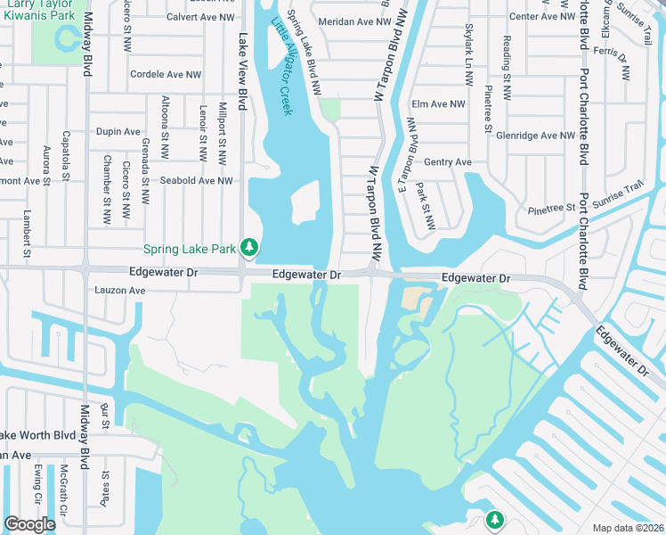 map of restaurants, bars, coffee shops, grocery stores, and more near 100 Spring Lake Boulevard Northwest in Port Charlotte