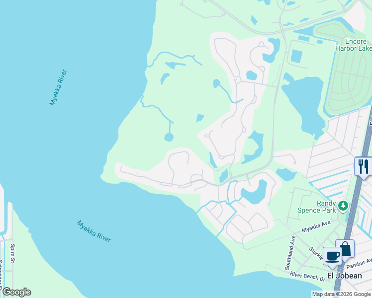 map of restaurants, bars, coffee shops, grocery stores, and more near 13388 Golf Pointe Drive in Port Charlotte