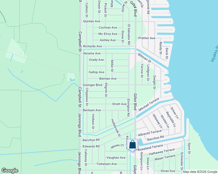 map of restaurants, bars, coffee shops, grocery stores, and more near 12141 Gisinger Boulevard in Port Charlotte